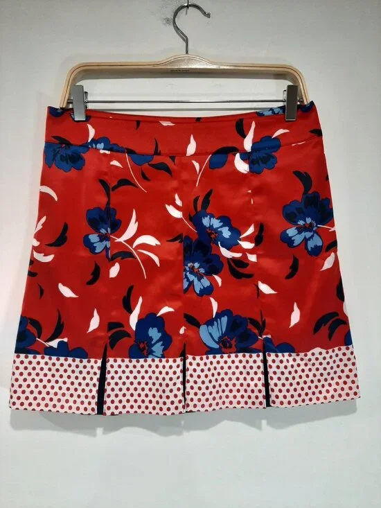 Izod retro coquette pinup girl pop art silky pleated tennis mini skirt skort - Picture 3 of 16